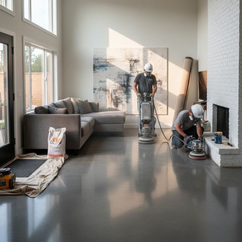 Basement Concrete Polishing